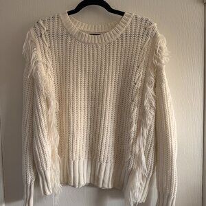 Fringe knit sweater